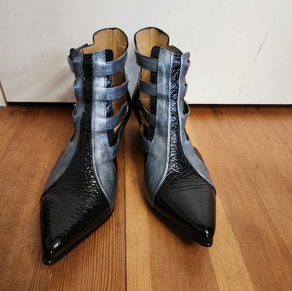 John Fluevog Bekkie Booties- OOAK custom painted. - Picture 8 of 9